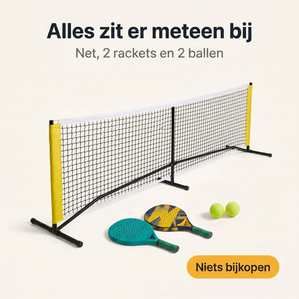 Cheqo® Padelset met Net - Bezwaarkiller