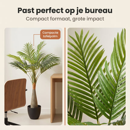 Cheqo® Kunstpalm - Palm Kunstplant - Kleine Kunstpalm voor Binnen - Bezwaarkiller