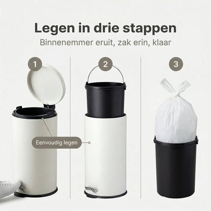 Cheqo Pedaalemmer RVS Wit Rond - Bezwaarkiller