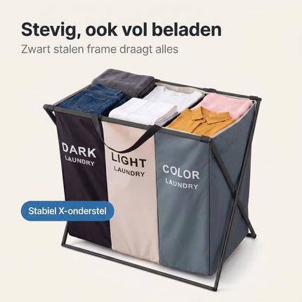 Cheqo Wasmand 3 Vakken Wassorteerder - Bezwaarkiller