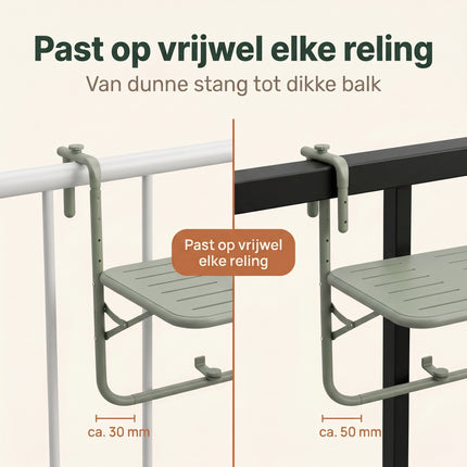 Cheqo® Balkontafel Mat Groen - Bezwaarkiller
