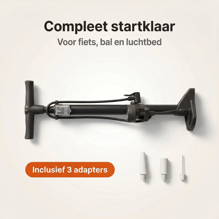 Cheqo® Fietspomp Staand met Manometer en Drukmeter - Bezwaarkiller
