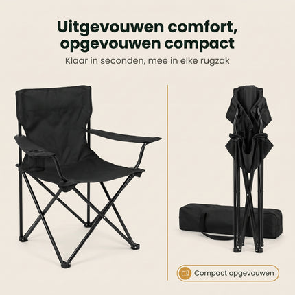 Cheqo® Campingstoel Vouwstoel - Bezwaarkiller