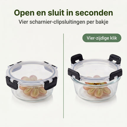 Cheqo Meal Prep Bakjes Set van 3 - Bezwaarkiller