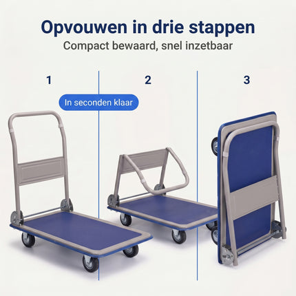 Cheqo Steekwagen Opvouwbaar - Transportwagen - Bezwaarkiller
