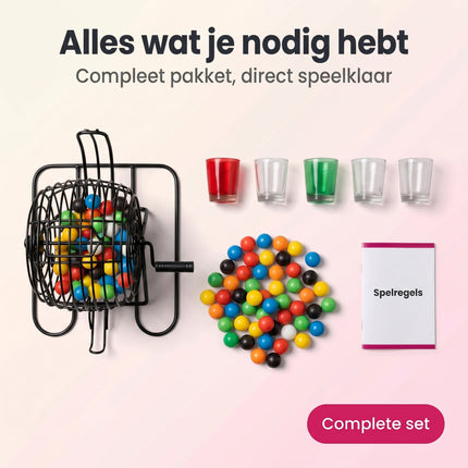 Cheqo® Bingo Drankspel met Shotglaasjes - Bezwaarkiller
