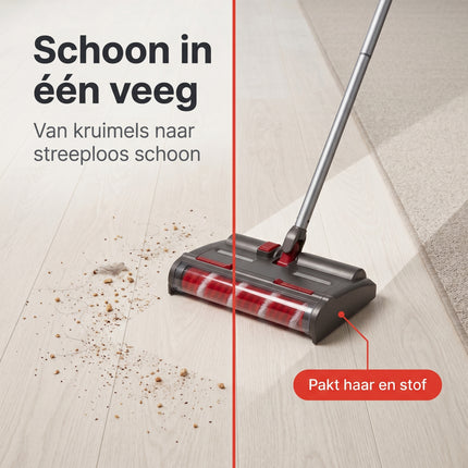 Cheqo Elektrische Veger - Draadloze Vloerveger - Bezwaarkiller
