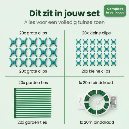 Cheqo Plantenclips met Binddraad Set van 61 - Bezwaarkiller