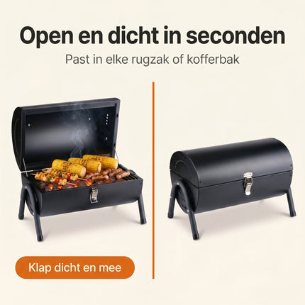 Cheqo® Houtskool BBQ - Tafelbarbecue Mini - Bezwaarkiller