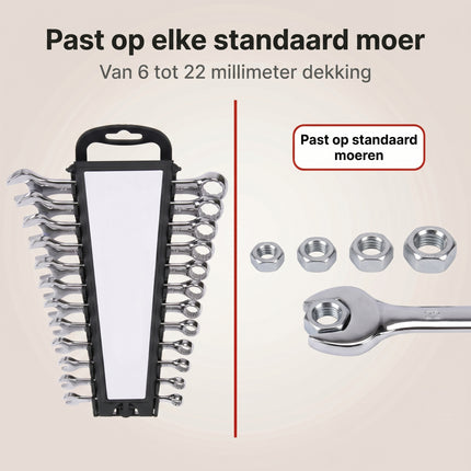 Fx Tools Steekringsleutelset 6-22 Mm 12-Delig Staal - Bezwaarkiller