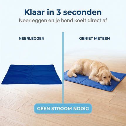 Cheqo® Koelmat voor Honden - Verkoelende Mat - Gelmat - Cooling Mat Hond - Niet-giftige Gel - Bezwaarkiller