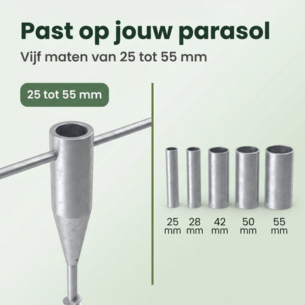 Cheqo® Parasolhouder Grondanker - Bezwaarkiller