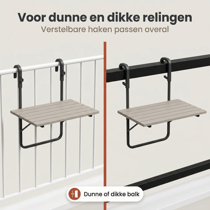 Cheqo® Balkontafel Inklapbaar - Bezwaarkiller