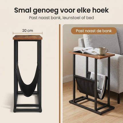 Cheqo Bijzettafel met Tijdschriftenhouder - Bezwaarkiller