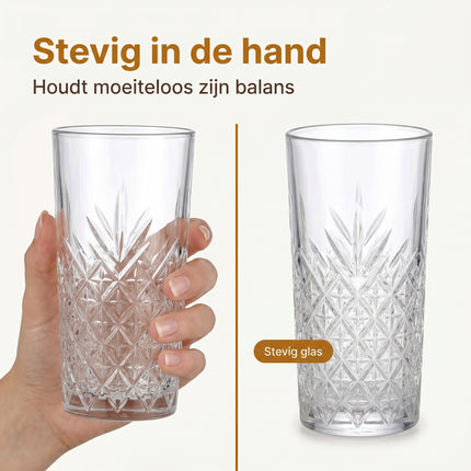 Cheqo Longdrinkglazen Set van 4 - Bezwaarkiller