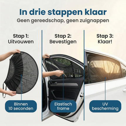 Cheqo® Zonnescherm Auto Set van 2 - Bezwaarkiller