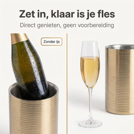 Cheqo Wijnkoeler Champagnekoeler Goud - Bezwaarkiller