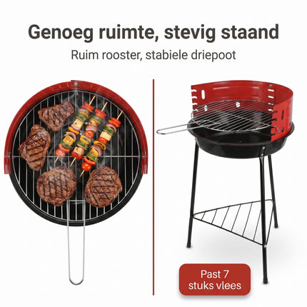Cheqo® Houtskoolbarbecue op Poten - Bezwaarkiller
