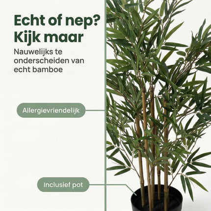 Cheqo® Kunstplant Bamboe voor Binnen - Bezwaarkiller