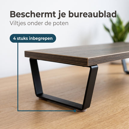 Cheqo® Monitorstandaard Bruin - Bezwaarkiller