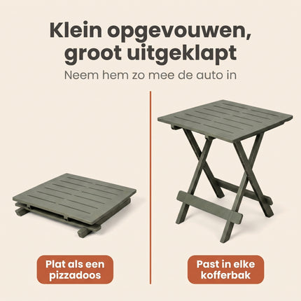 Cheqo® Campingtafel Inklapbaar Saliegroen - Bezwaarkiller