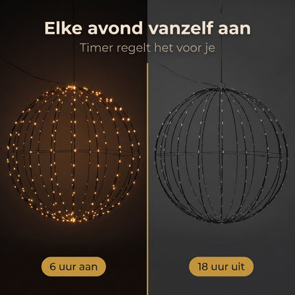 infographic-6: Ceruzo lichtbol 320 led metaal 50 cm kerstverlichting met …