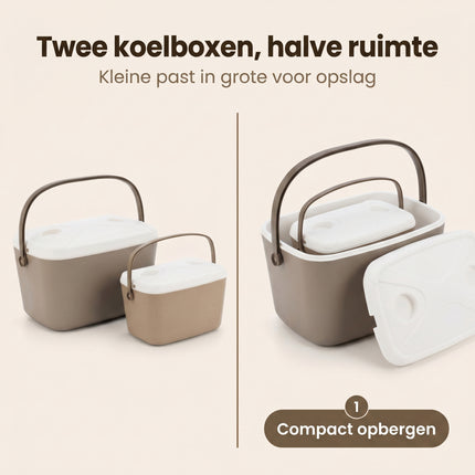 Cheqo® Koelbox Set Taupe 30+15L - Bezwaarkiller