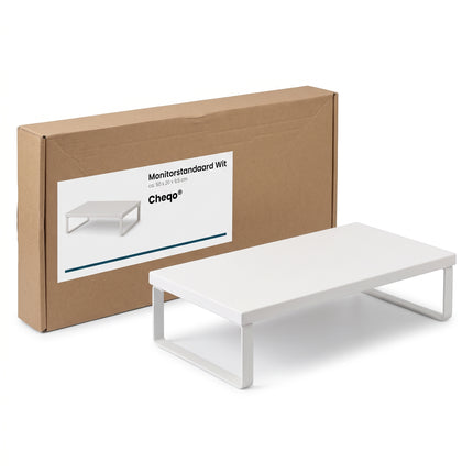 Cheqo® Monitorstandaard Wit - Verpakking