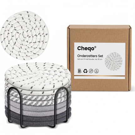 Cheqo® Onderzetters Set van 8 - Verpakking
