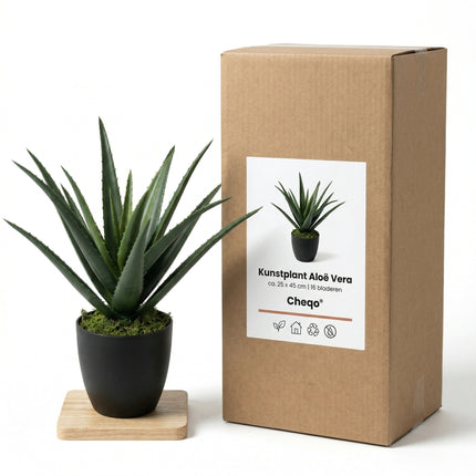 Cheqo® Kunstplant Aloë Vera - Verpakking