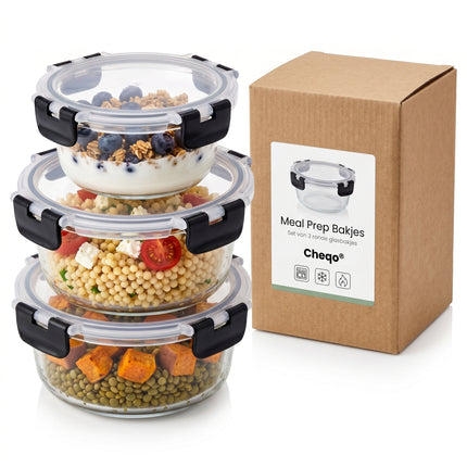 Cheqo Meal Prep Bakjes Set van 3 - Verpakking