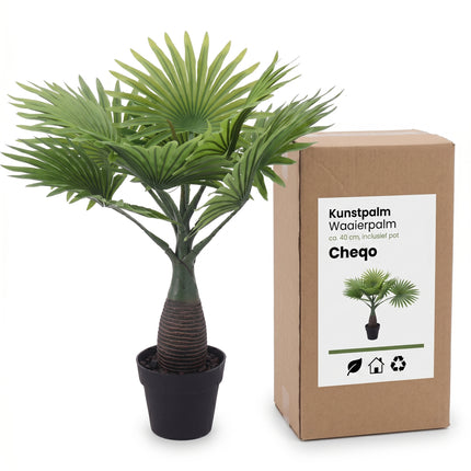 Cheqo® Kunstpalm Waaierpalm - Verpakking