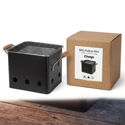 Cheqo BBQ Kubus Mini-Barbecue Tafelbarbecue - Verpakking
