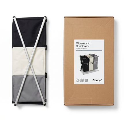 Cheqo® Wasmand met 3 Vakken - Verpakking