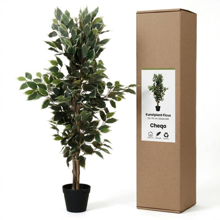 Cheqo® Kunstplant Ficus Benjamina - Verpakking