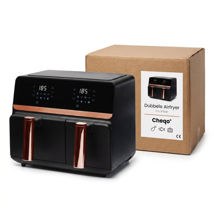 infographic-7: Dual airfryer 9 liter rose gold