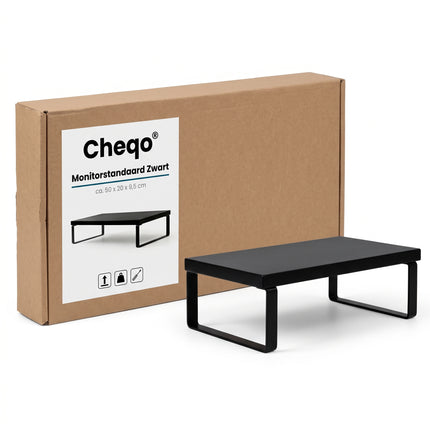 Cheqo® Monitorstandaard Zwart - Verpakking
