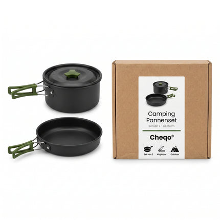 Cheqo® Camping Pannenset Set van 2 - Verpakking