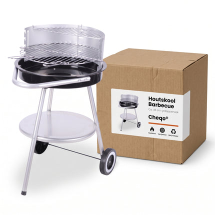 Cheqo® Houtskool Barbecue 47x77 cm Zwart/RVS - Verpakking