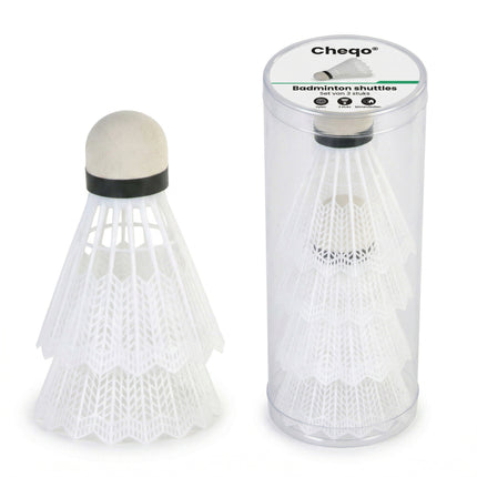 Cheqo® Badminton Shuttles in Koker Set van 3 - Verpakking