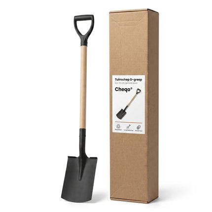 Cheqo® Schep met Houten Steel en D-greep - Verpakking