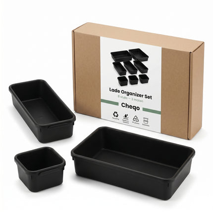 Cheqo® Lade Organizer Set van 8 - Verpakking