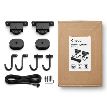 Cheqo® Fietslift Fiets Ophangsysteem voor Plafond - Verpakking