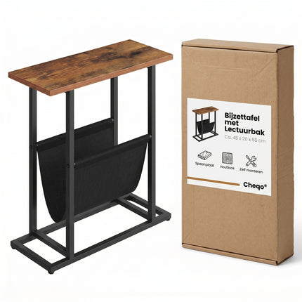 Cheqo Bijzettafel met Tijdschriftenhouder - Verpakking