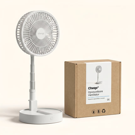 Cheqo Opvouwbare Ventilator Wit 23 cm - Verpakking