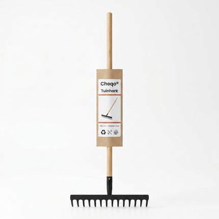 Cheqo® Tuinhark - Hark met Houten Steel - Verpakking