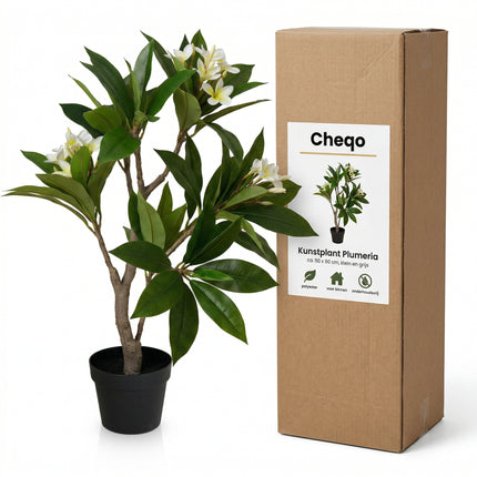 Cheqo® Kunstplant Plumeria - Frangipani - Verpakking