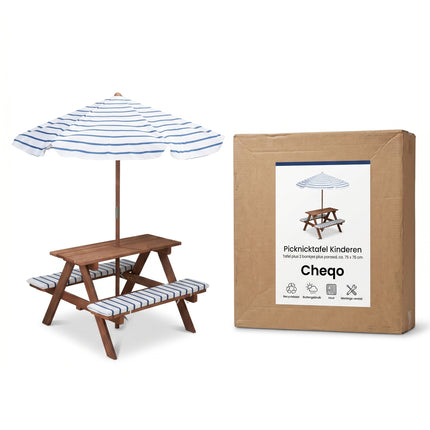 Cheqo® Picknicktafel voor Kinderen met Parasol - Verpakking