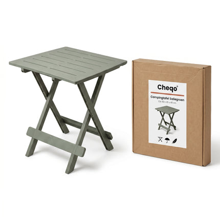 Cheqo® Campingtafel Inklapbaar Saliegroen - Verpakking
