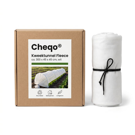 Cheqo® Kweektunnel Fleece - Plantentunnel - Tuintunnel - Groeitunnel met Bogen - Vliesdoek voor Moestuin - Plantbeschermingstunnel - Vorstbescherming - Winterbescherming - Gewasbescherming - Tunnelkas - Kweekkas Tunnel voor Tuin - Verpakking